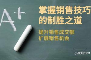 提升销售成交额，扩展销售机会：掌握销售技巧的制胜之道